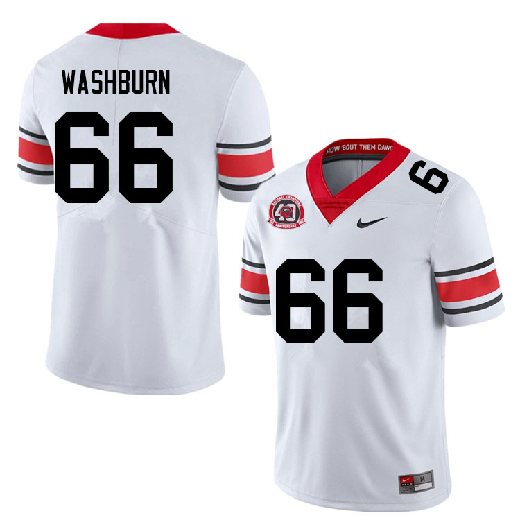 Georgia Bulldogs #66 Jonathan Washburn College Football Jerseys Sale-40th Anniversary